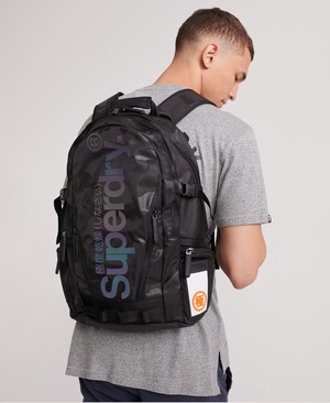 Superdry Camo Reflective Tarp Férfi Hátizsák Fekete | SHCTD6498